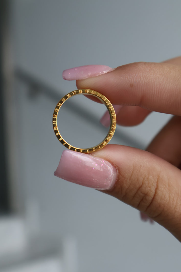 Gold love ring